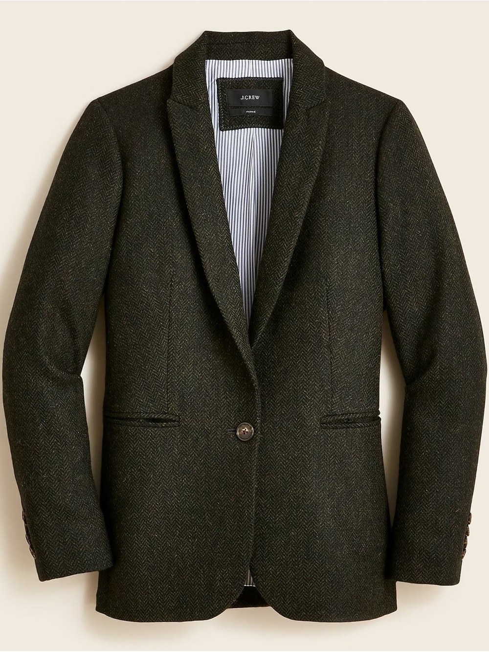 J. Crew Parke Blazer In Pine English Wool Herringbone